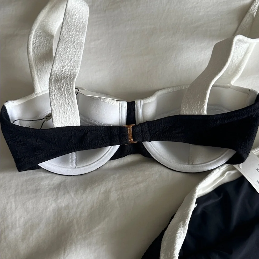 L'AGENCE Alexandria Bikini Top and Vanessa high waist bikini bottom